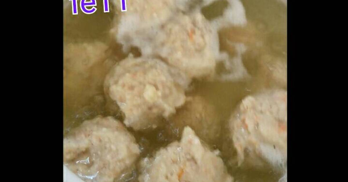 Resep Baso sapi ayam tofu udang isi keju ala Fely