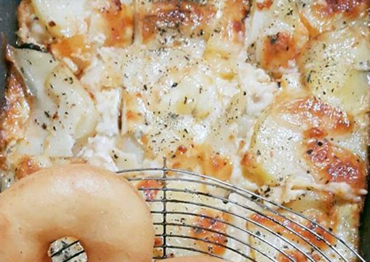 bahan dan cara membuat Lasagna Kentang
