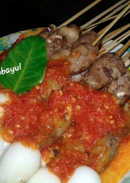 Sate Jantung Ayam Sambal Merah