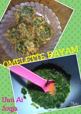 Omelette mie bayam