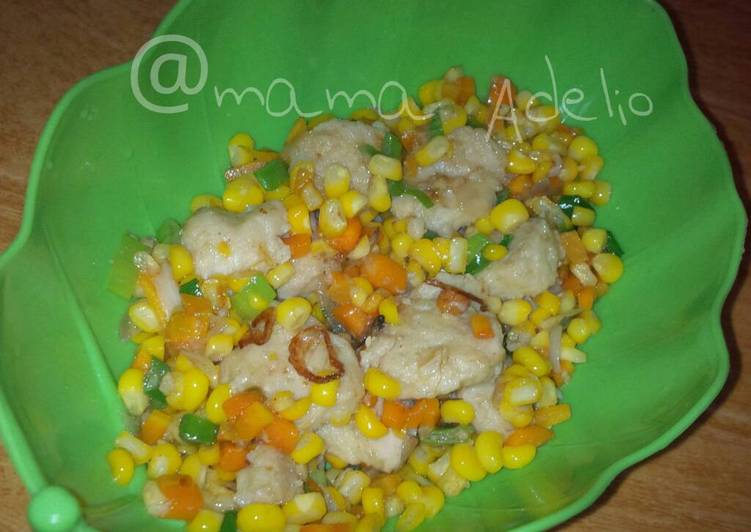 gambar untuk resep Tumis bakso sayur (toddler meal)