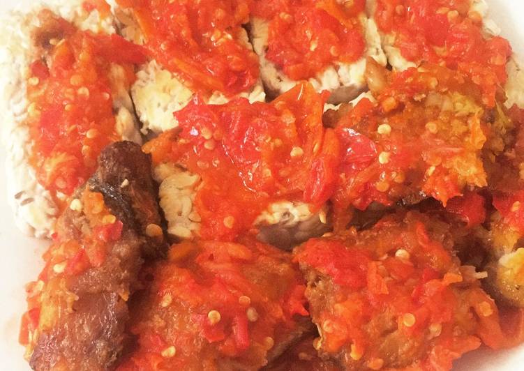 Pecak tempe & ikan pari