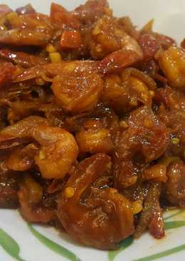 Udang masak kecap pedas