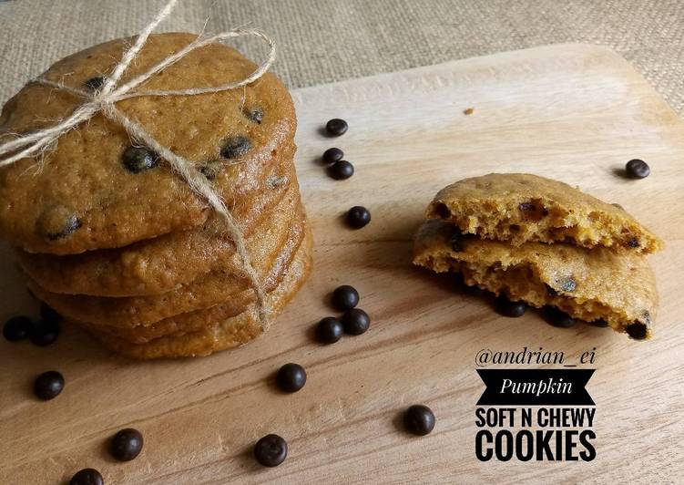 gambar untuk cara membuat Pumpkin Soft n Chewy Cookies (Tanpa Butter)