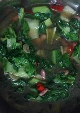 Tumis Sawi Bok Choy+Buncis Merah dengan Bumbu instant