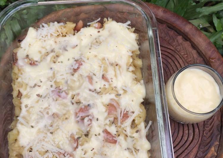 resep makanan Macaroni Schotel Saus Keju Creamy