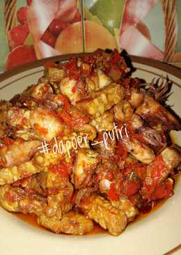 Balado tempe cumi asin