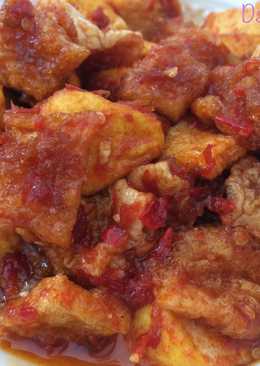 Balado tahu kerupuk kulit