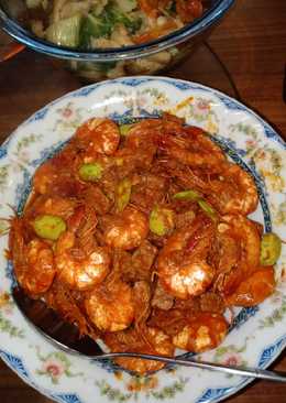 Sambal udang petai tempe ada di Dapur Mamah Cantik