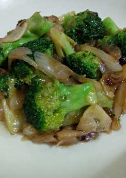Brokoli Jamur Kayu Shimeji saos teriyaki