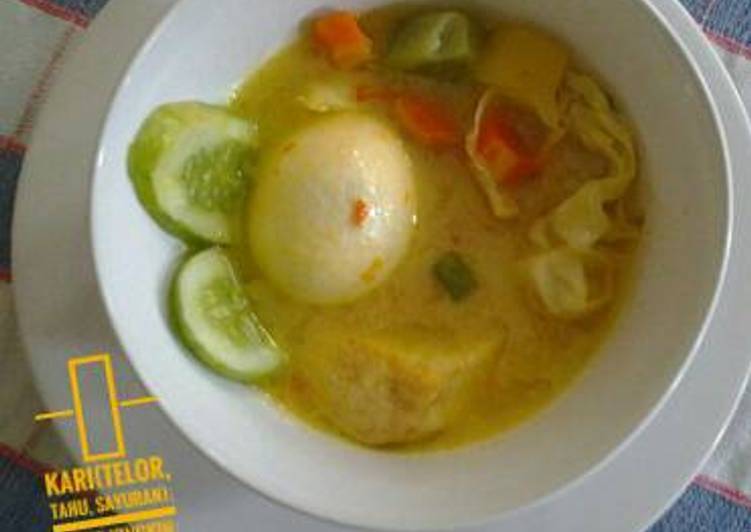 resep masakan 9. Kari TTS (telor, tahu, sayuran)