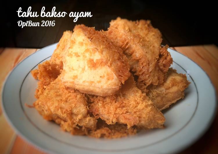 bahan dan cara membuat Tahu Bakso Ayam