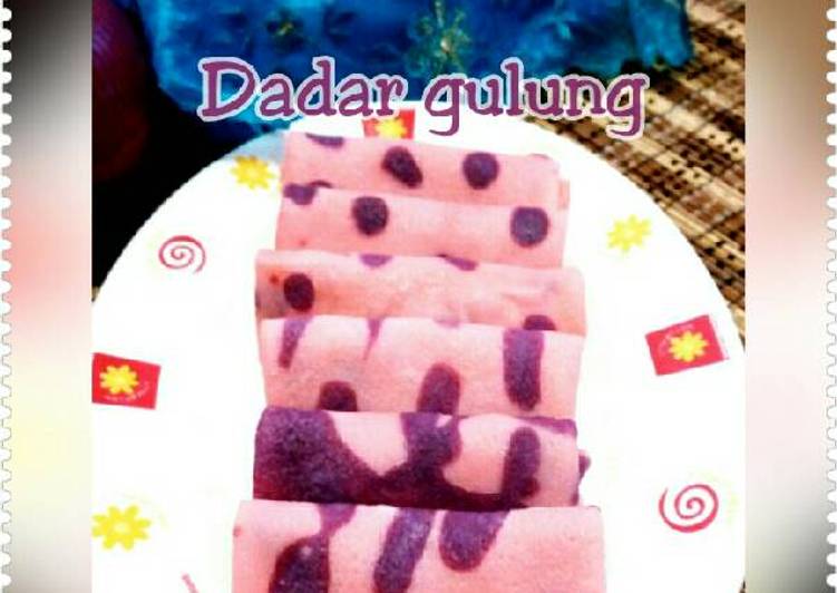 resep masakan Dadar gulung zebra polka