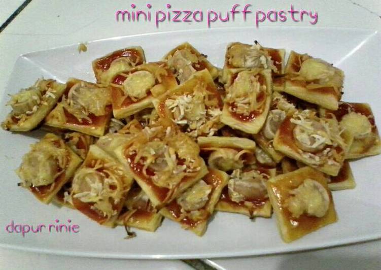 cara membuat Mini pizza puff pastry