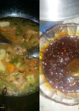 SUP AYAM SAYUR sambel Kecap