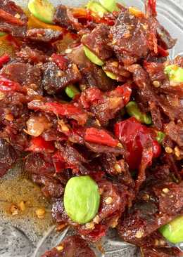 Dendeng daging balado "praktis"