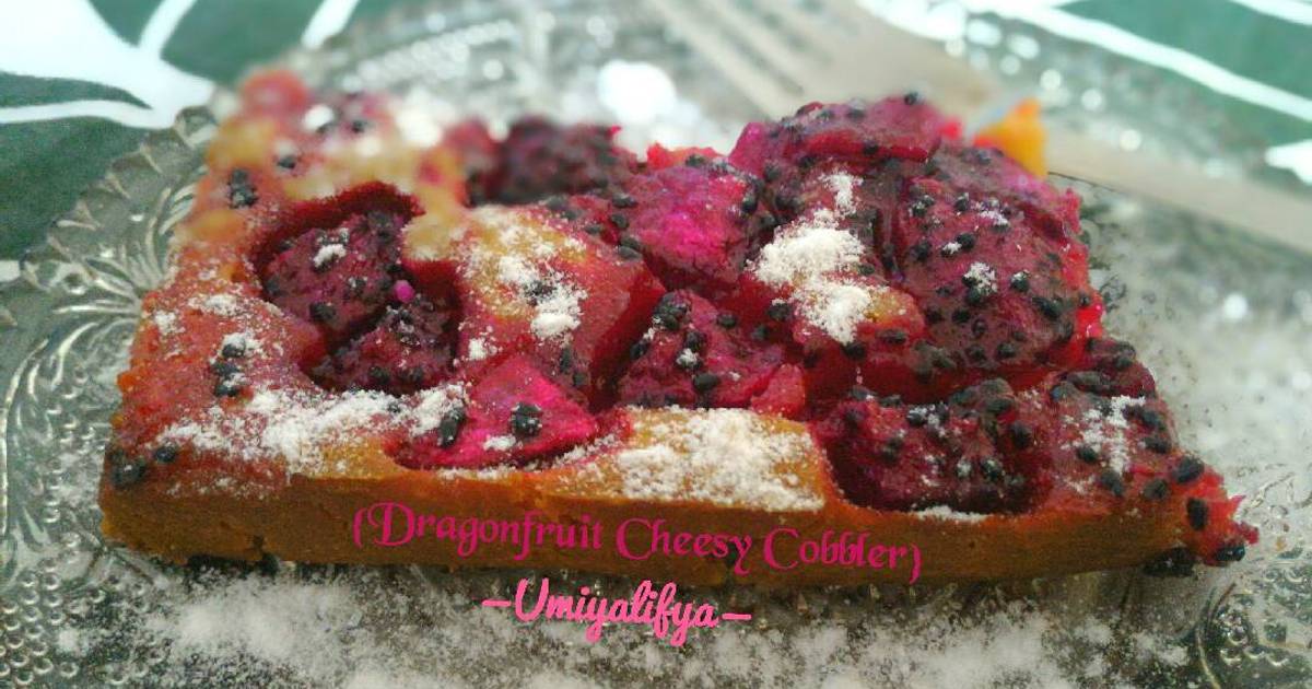 Resep Dragon Fruit Cheesy Cobbler Resep Dragon Fruit Cheesy Cobbler