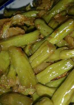 Tumis sawi buncis ala anak SMAð