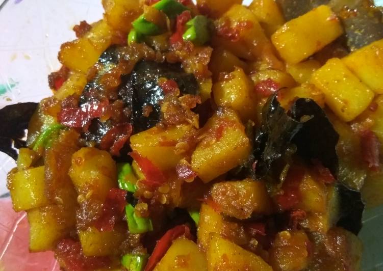 resep masakan Sambal goreng kentang pete