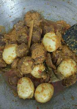 Rendang jengkol dan Telur