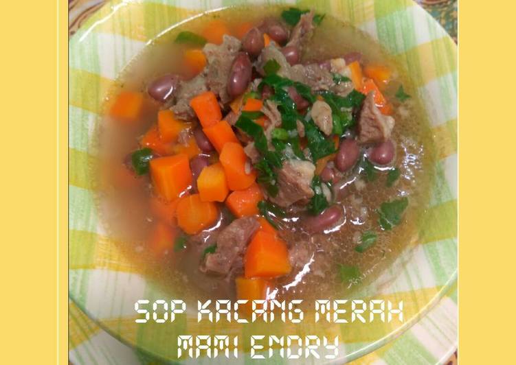 bahan dan cara membuat Sop kacang merah(bernebun)