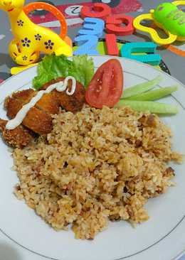 Nasi Goreng Kornet with Chicken Katsu Malam Malam