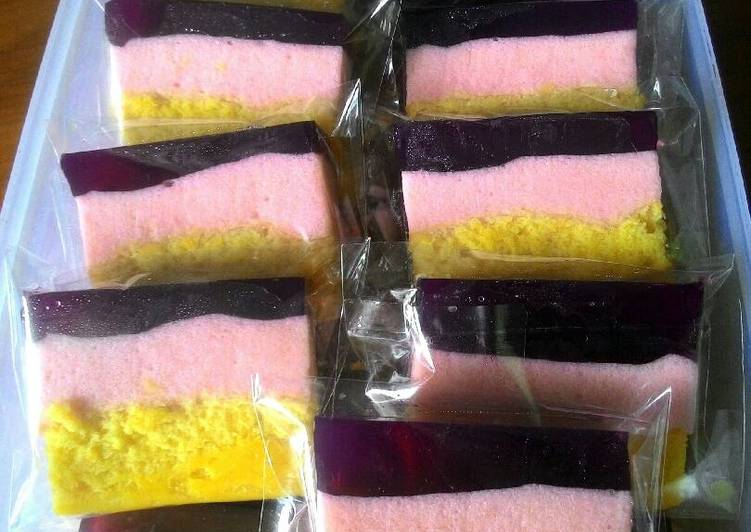 resep makanan Puding madona (bolu mix puding busa)