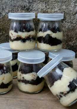 Cheese cake banana oreo jar