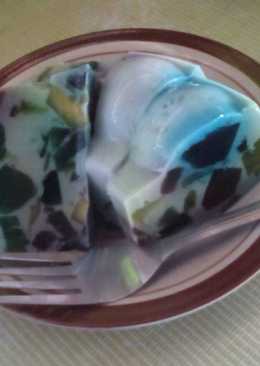 Puding susu warna