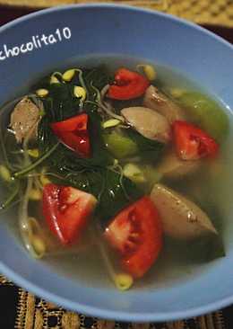 Sayur Bening Bayam Bakso