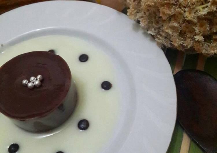 gambar untuk cara membuat Puding coklat dengan VLA vanila