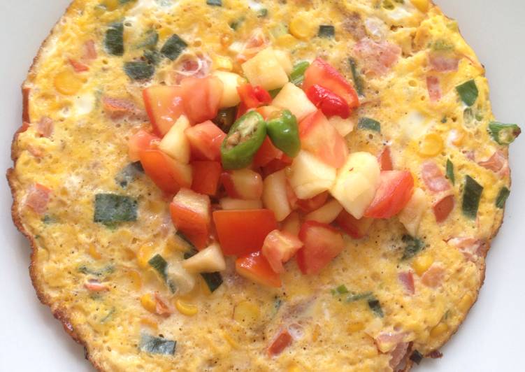 bahan dan cara membuat tropical omelette 10 menit