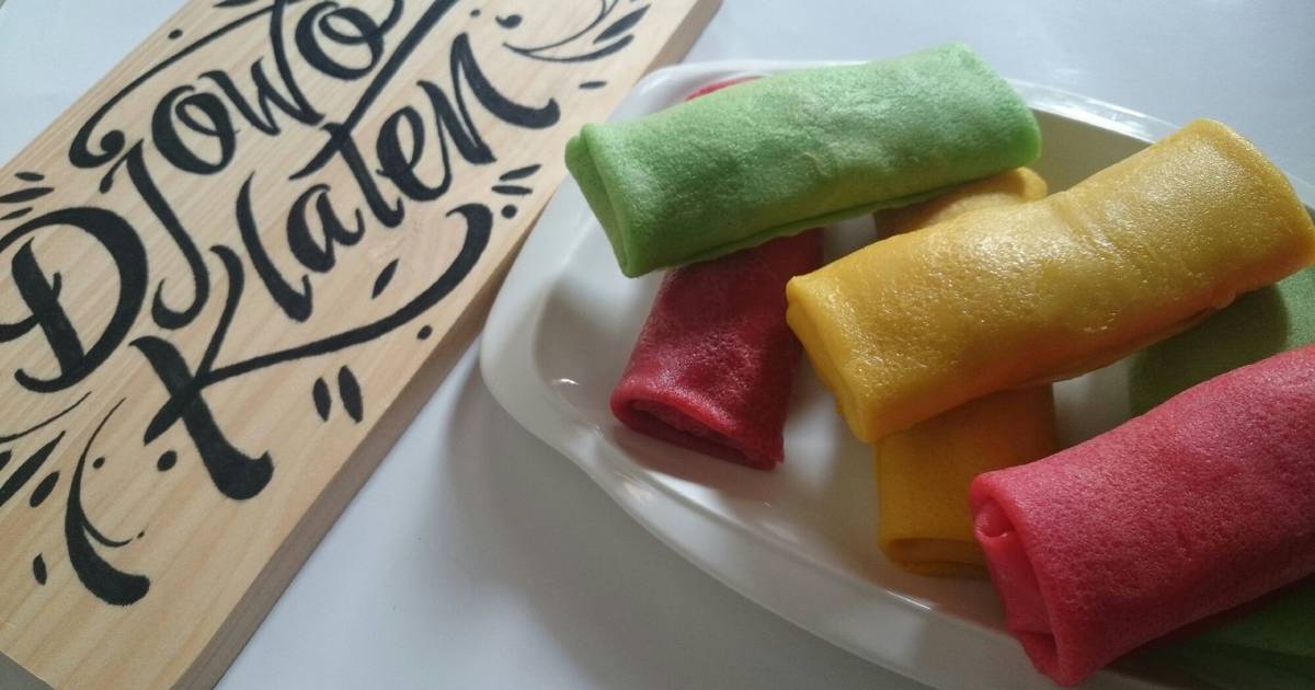 Resep Dadar gulung unti tiga warna Resep Dadar gulung unti tiga warna