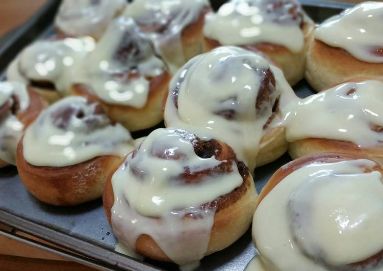 gambar untuk cara membuat Cinnamon Rolls