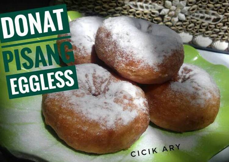 resep lengkap untuk Donat pisang eggless