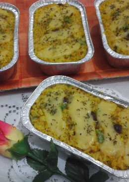 Nasi kuning keju panggang