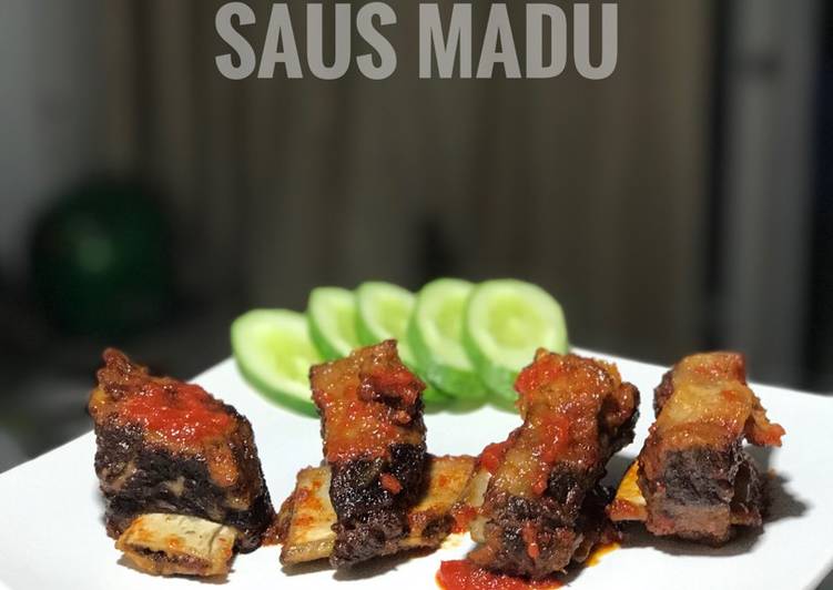 resep lengkap untuk Iga Bakar Saus Madu