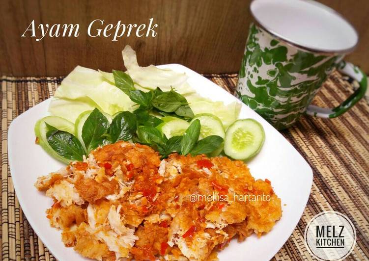 Resep Ayam Geprek (Simple) By Melz Kitchen