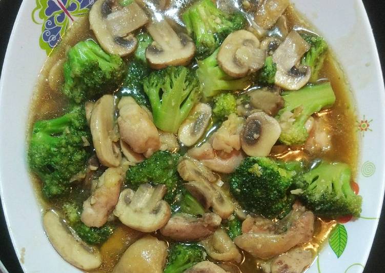 resep makanan Ayam Jamur Brokoli