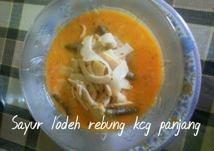 resep makanan Sayur lodeh rebung kacang panjang