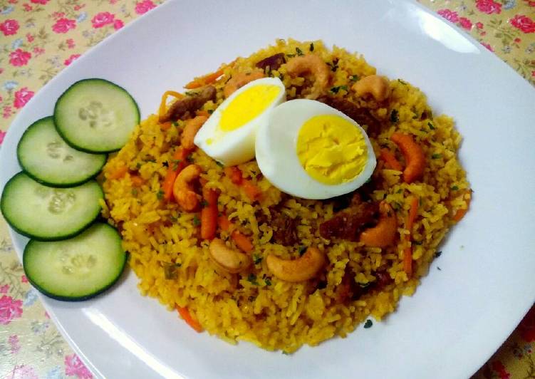 bahan dan cara membuat Nasi Biryani *Rice Cooker