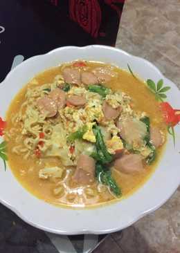 Mie rebus special telor campur pedes endos