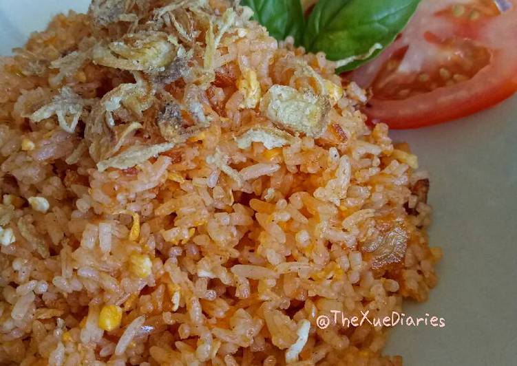 bahan dan cara membuat Nasi Goreng Tomat Ala Vietnam | Vietnamese Tomato Red Rice |