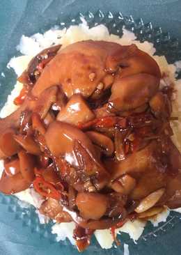 Ayam kecap jamur (menu diet)