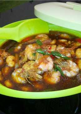 Tumis udang berkuah ð