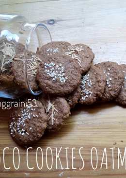 Choco cookies oatmeal.. menu diet.. no tepung.