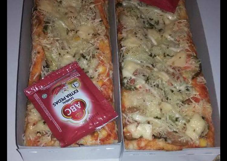 bahan dan cara membuat Killer soft bread pizza