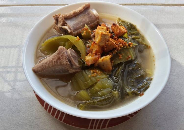 resep makanan Bakut sayur asin (non halal)