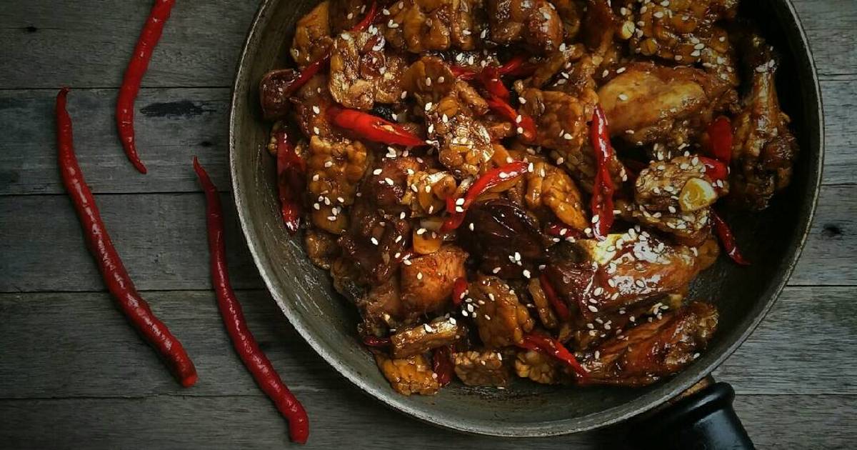 Resep Ayam tempe bumbu kecap ala Novane Perdana