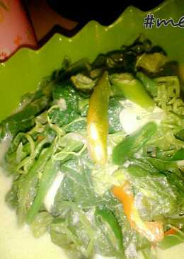 Sayur daun labu cabe hijau